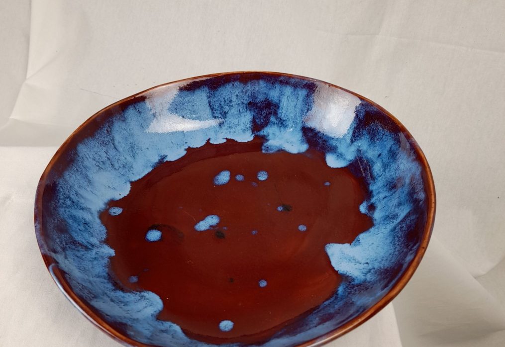 Blue & Red Bowl by Lou Kreinheder