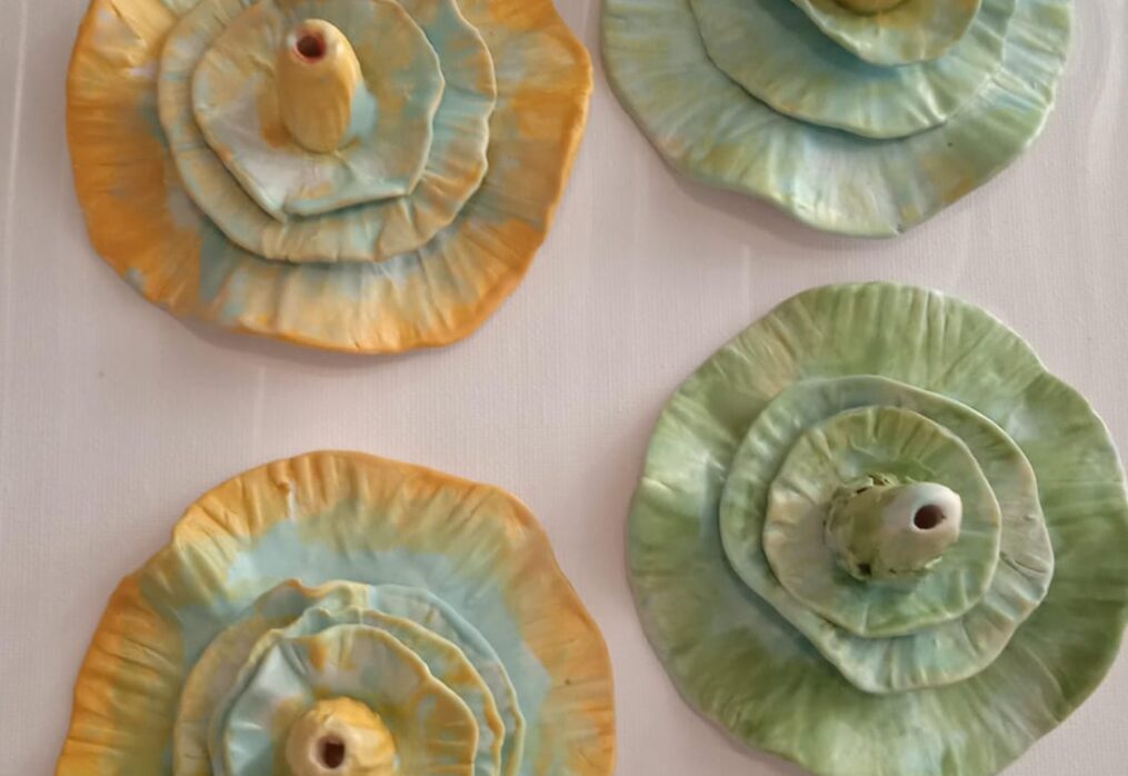 Incense flowe plate by Kim Bagatto