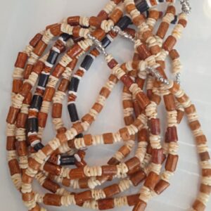 Brown & Beige Bead Necklace NH